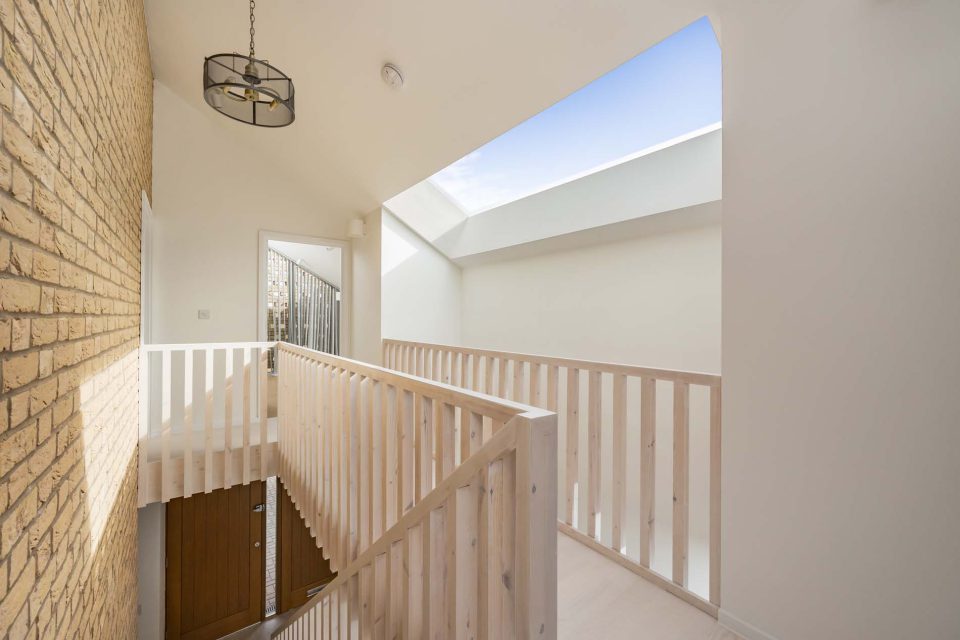 A stairwell in a house