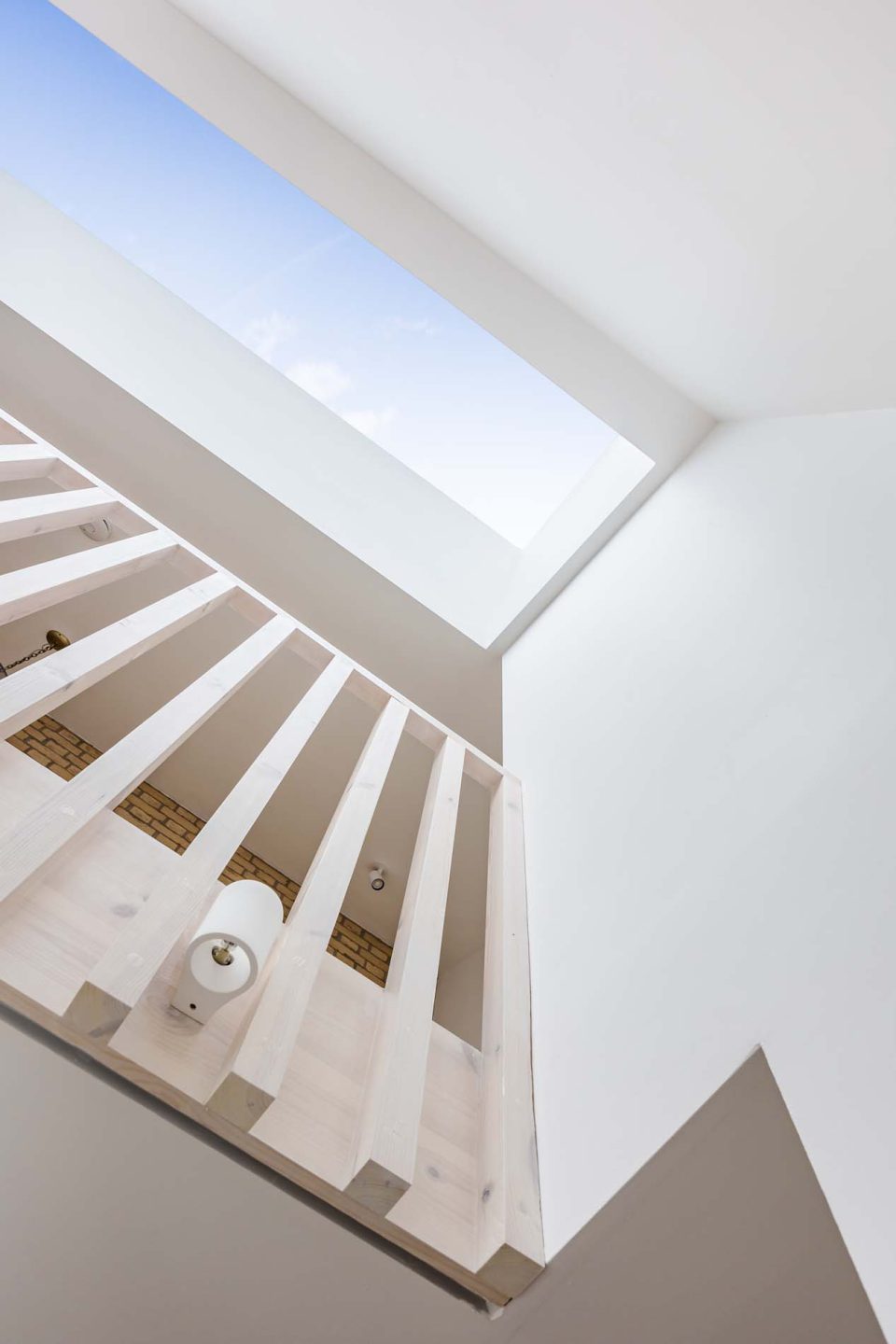 A stairwell in a house