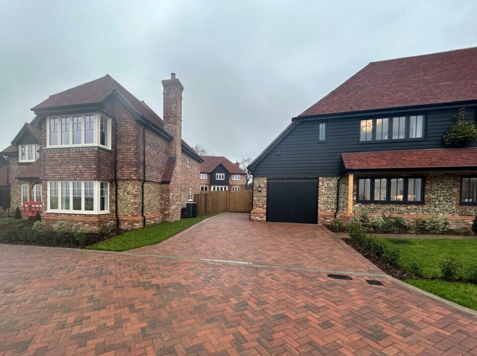 A large house and driveway