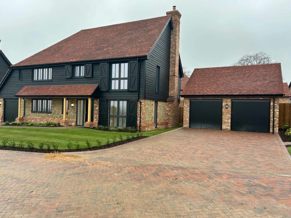 A large house and driveway