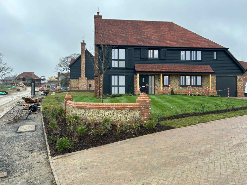 A large house and front garden