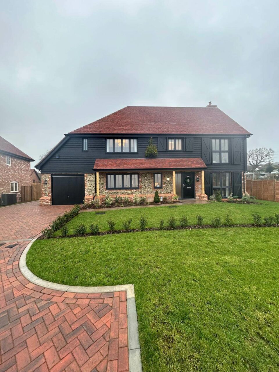 A large house and front garden