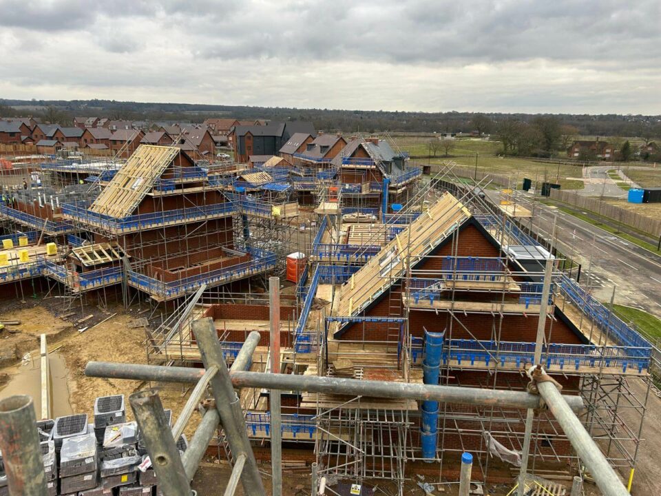 Houses part way through construction