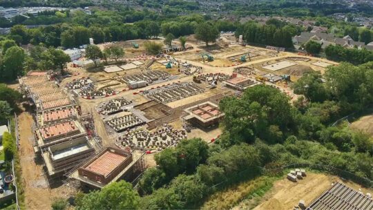 A construction site seen from above