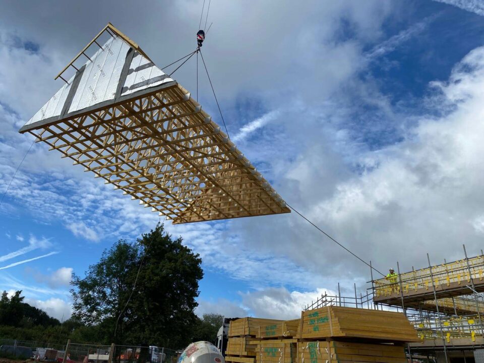 A house part way through construction